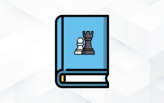 A book with chess pieces imitating a strategic cybersecurity playbook